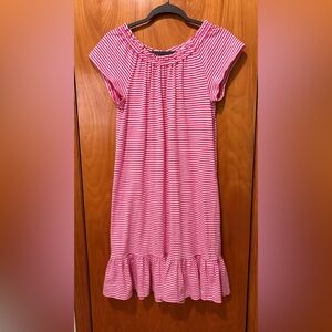 Vineyard Vines Pink & White Striped Girls Dress Size XL (16) Possible Womens XS